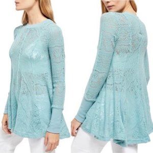 FREE PEOPLE coffee in the Morning Tunic Pullover M